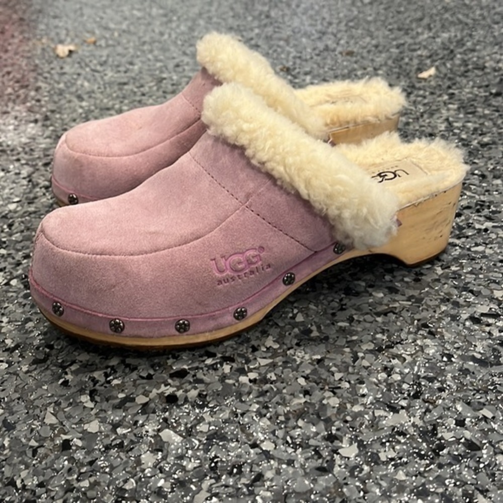 Ugg Australia women’s pink suede clog women’s size 4 - Picture 5 of 12